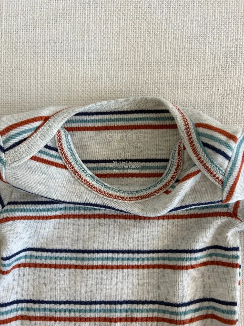 Set of 3 Carter's Bear Theme Long-Sleeve Onesies